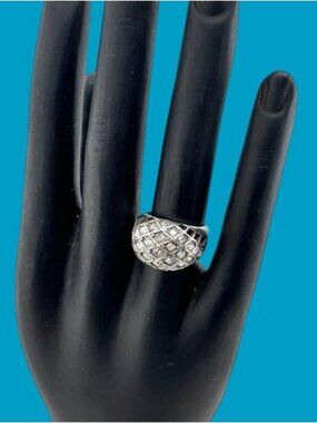 Brighton LIFES JOURNEY square facetedclear Swarovski Crystal cocktail ringRARE